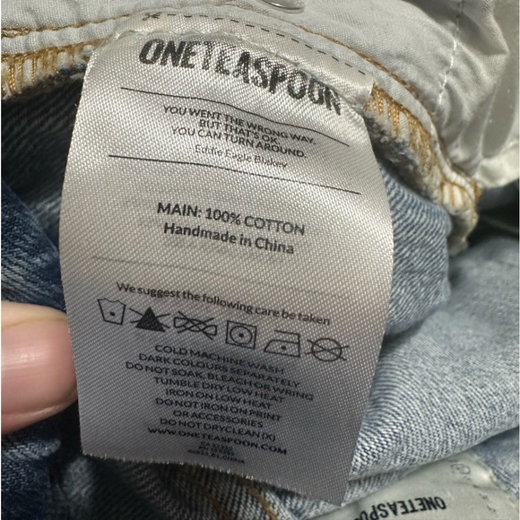 Women’s One Teaspoon Cutoff Trucker Shorts Size 28 - Picture 7 of 12